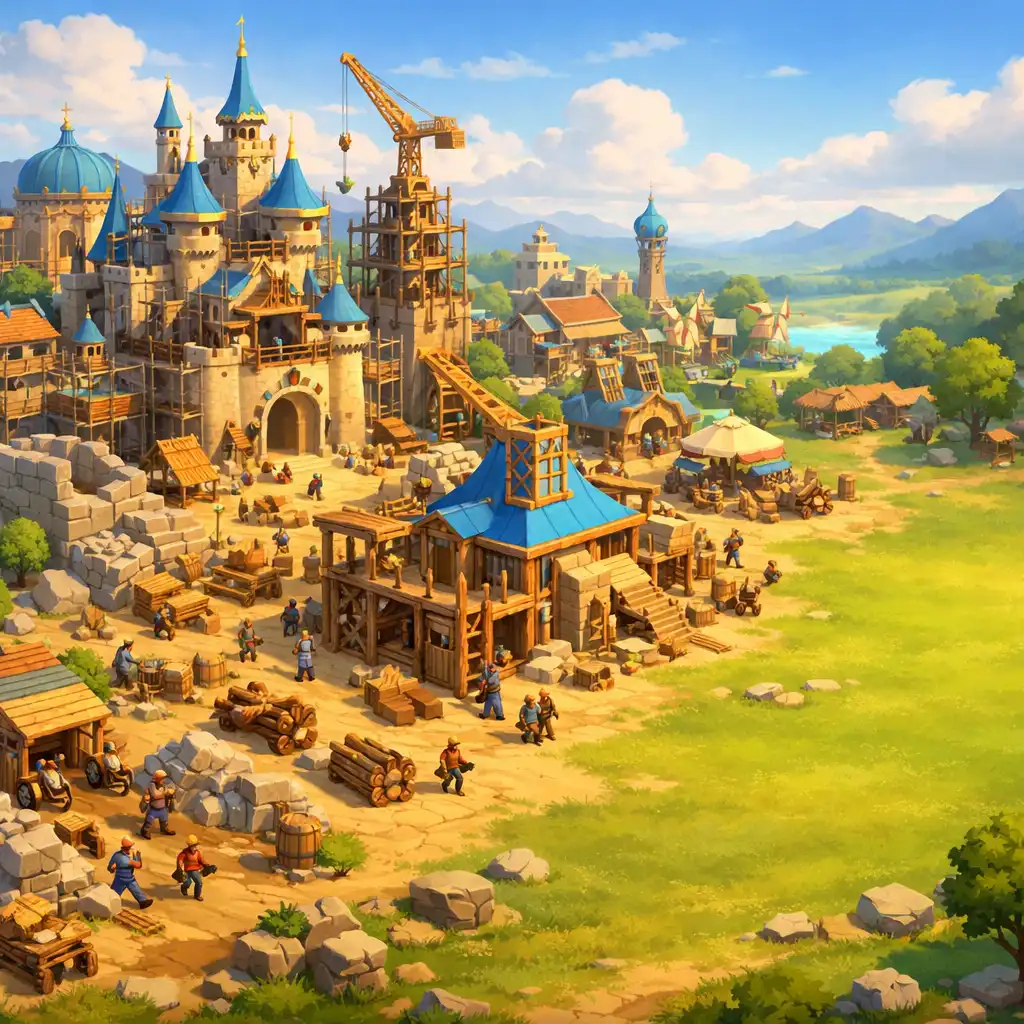 Fantasy város építése